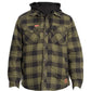 Hard Yakka Men's Quilted Flannel Shacket in Fern