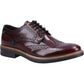 Base London Men's Woburn Hi-Shine Brogue Shoe in Bordo