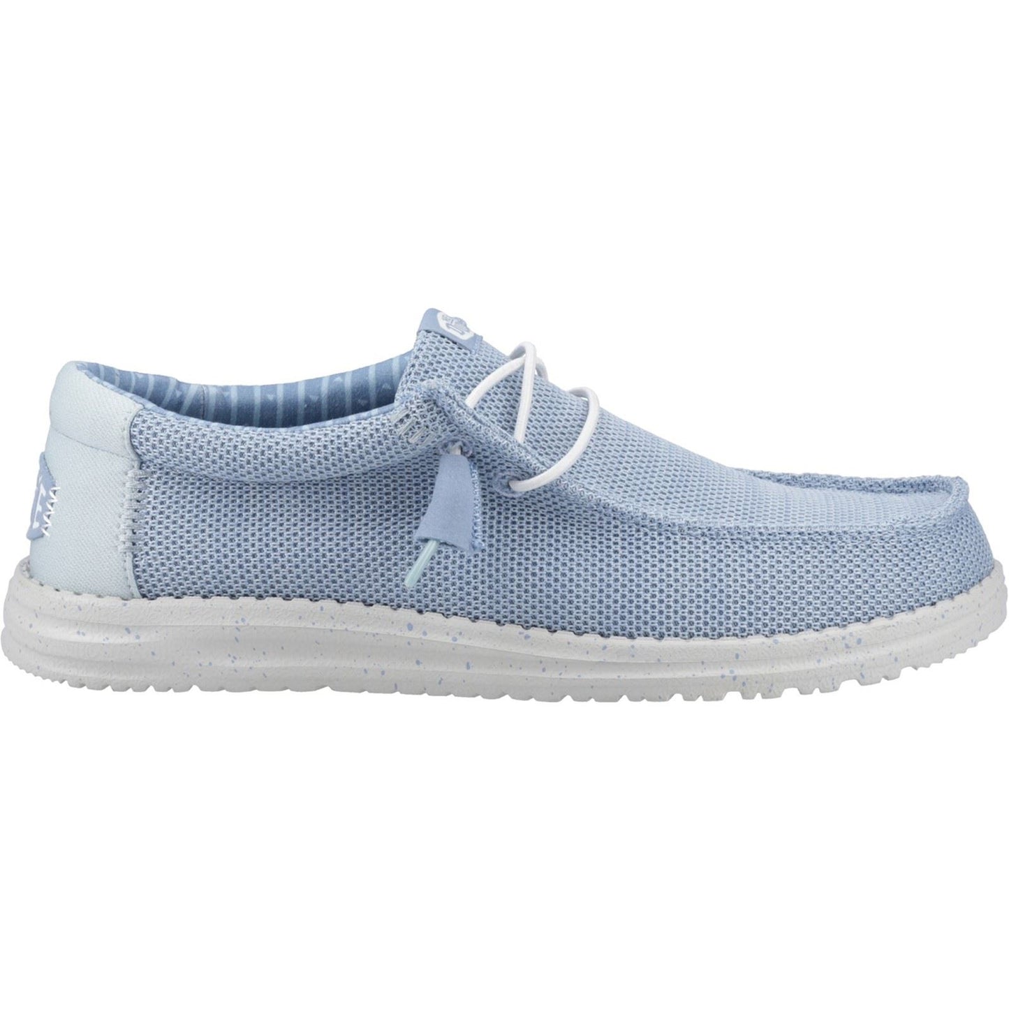 HEYDUDE Wally Stretch Sox Polyester Men's Cloud Blue/Dawn Blue Moccasins Shoes