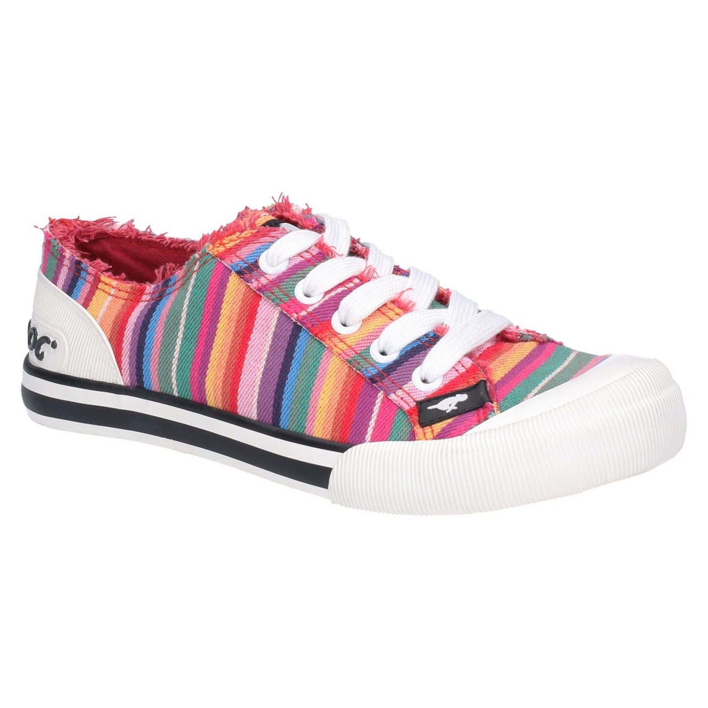 Rocket Dog Women's Jazzin Eden Stripe Beach Shoe in Red Multi
