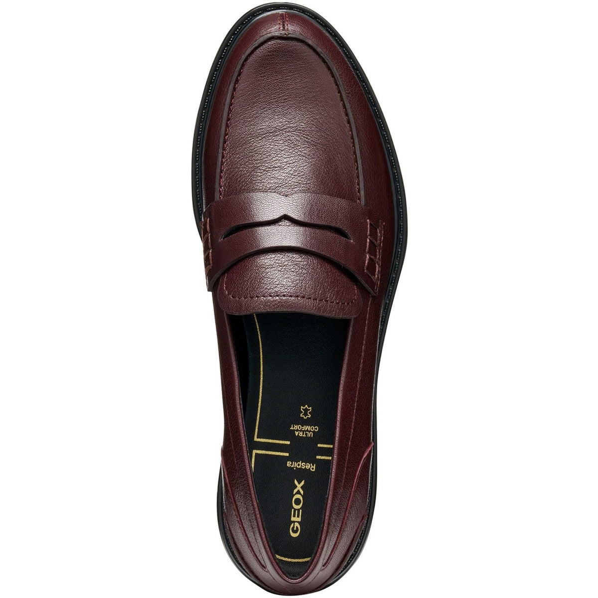 Geox D Walk Pleasure F Leather Women's Wine Moccasins Shoes