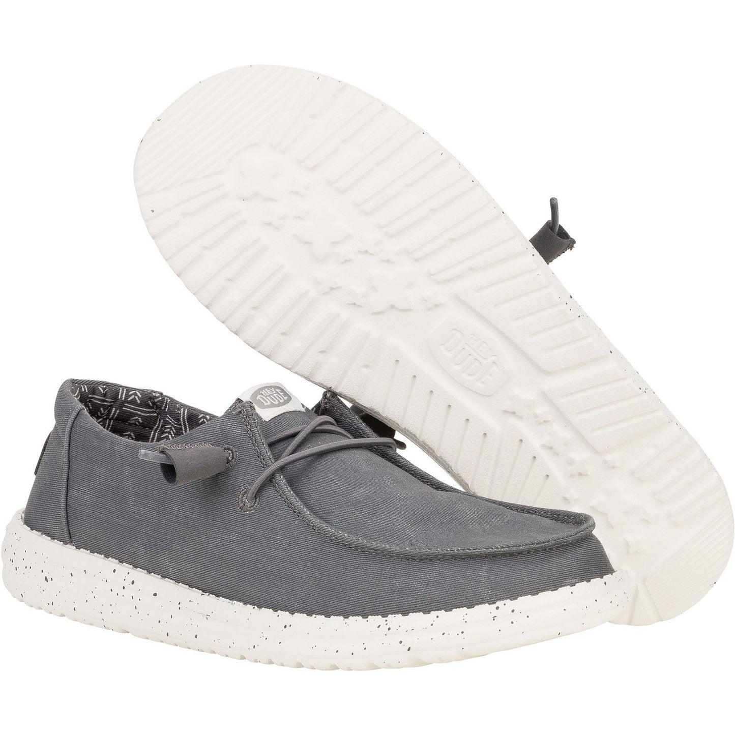 HEYDUDE Women's Wendy Canvas Shoe in Dark Grey