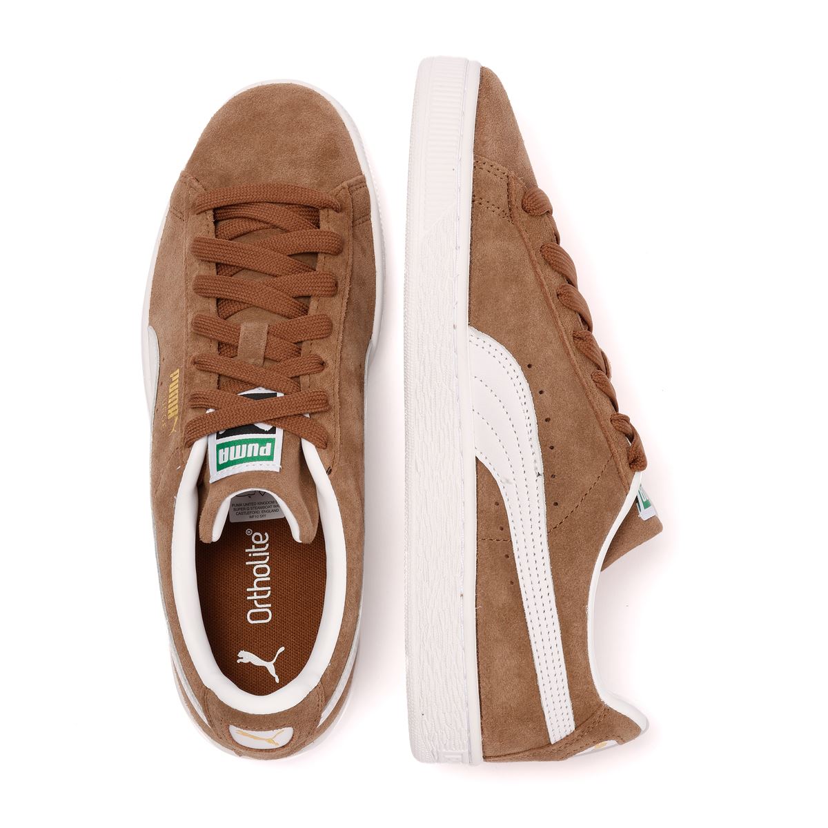 Puma Suede Classic Haute Coffee/White Trainers