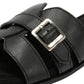 TOMS Sol Mule Leather Women's Black Sandals
