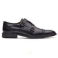 Base London Henley Monk Leather Men's Black Double Monk Shoes