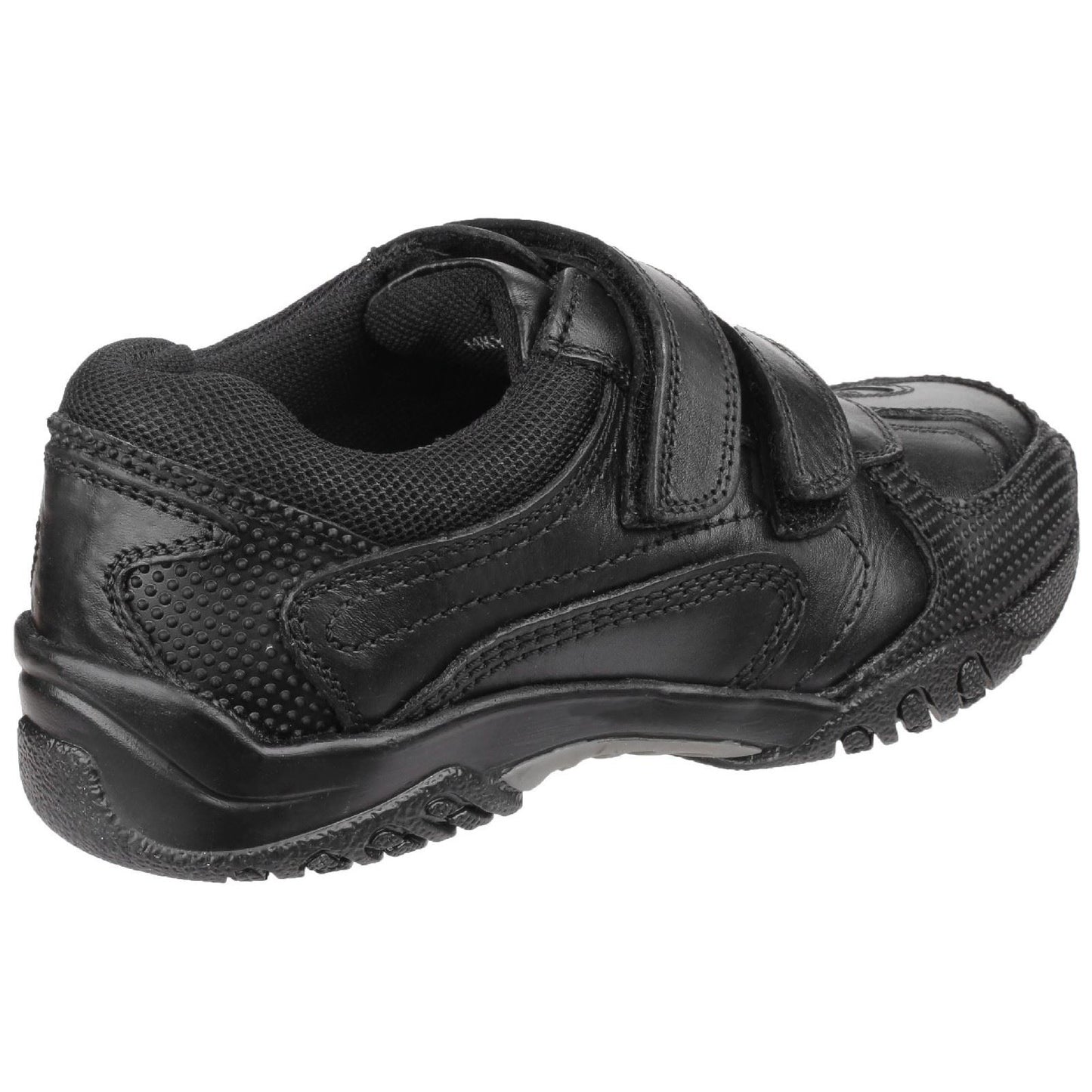 Hush Puppies Jezza Junior Boys Black Leather Loafers