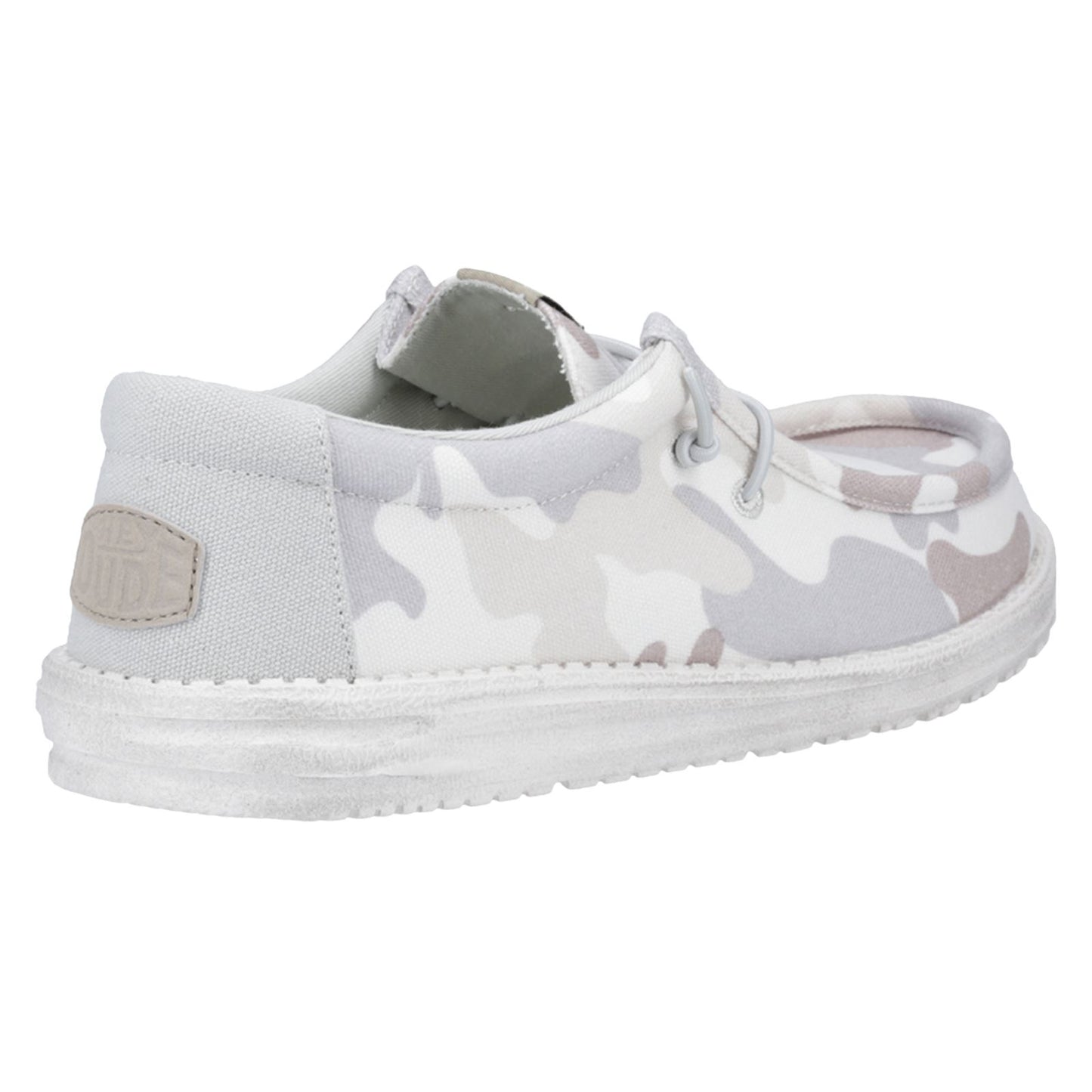HEYDUDE Men's Wally Washed Camo Shoe in Greyscale Desert Camo
