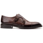 Base London Taper Leather Men's Brown Double Monk Shoes