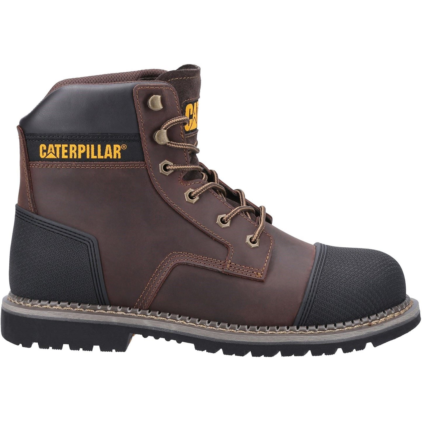 Caterpillar Men's Powerplant S3 Safety Boot in Brown