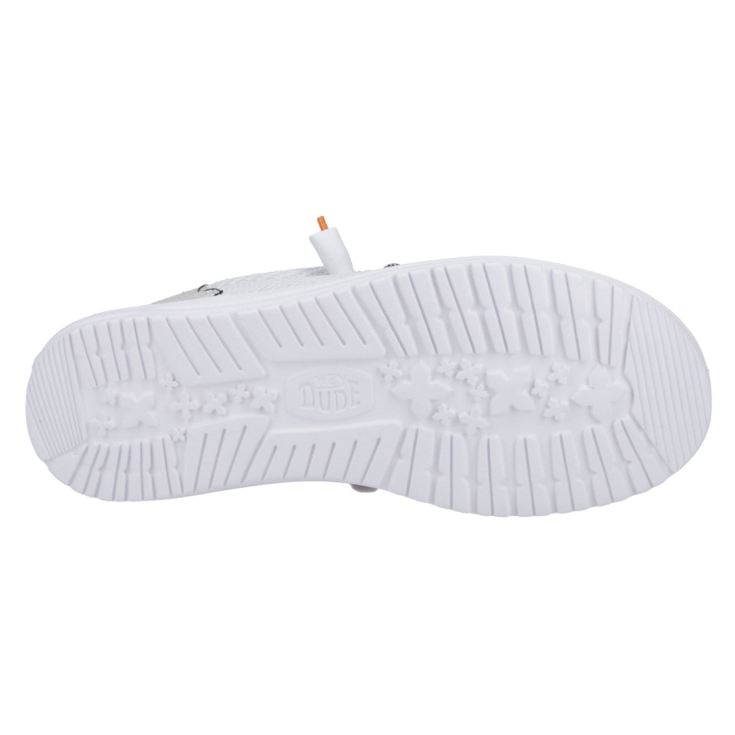 HEYDUDE Men's Wally Funk Open Mesh Shoe in White/White