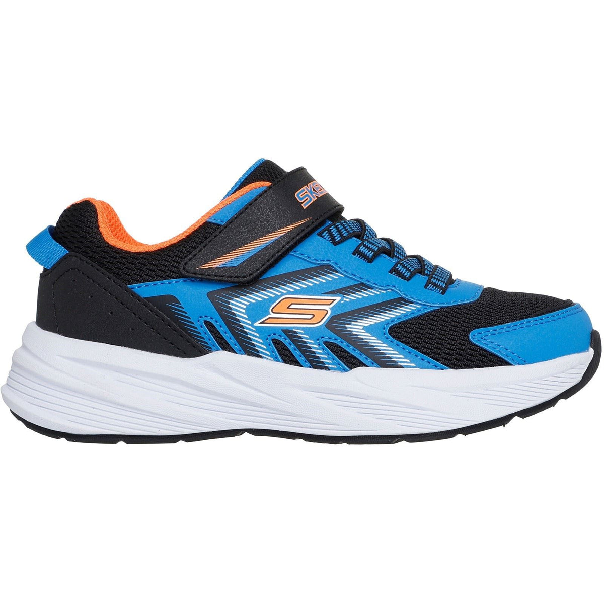 Skechers Microspec Tread Boy's Black & Blue/Orange Trainers