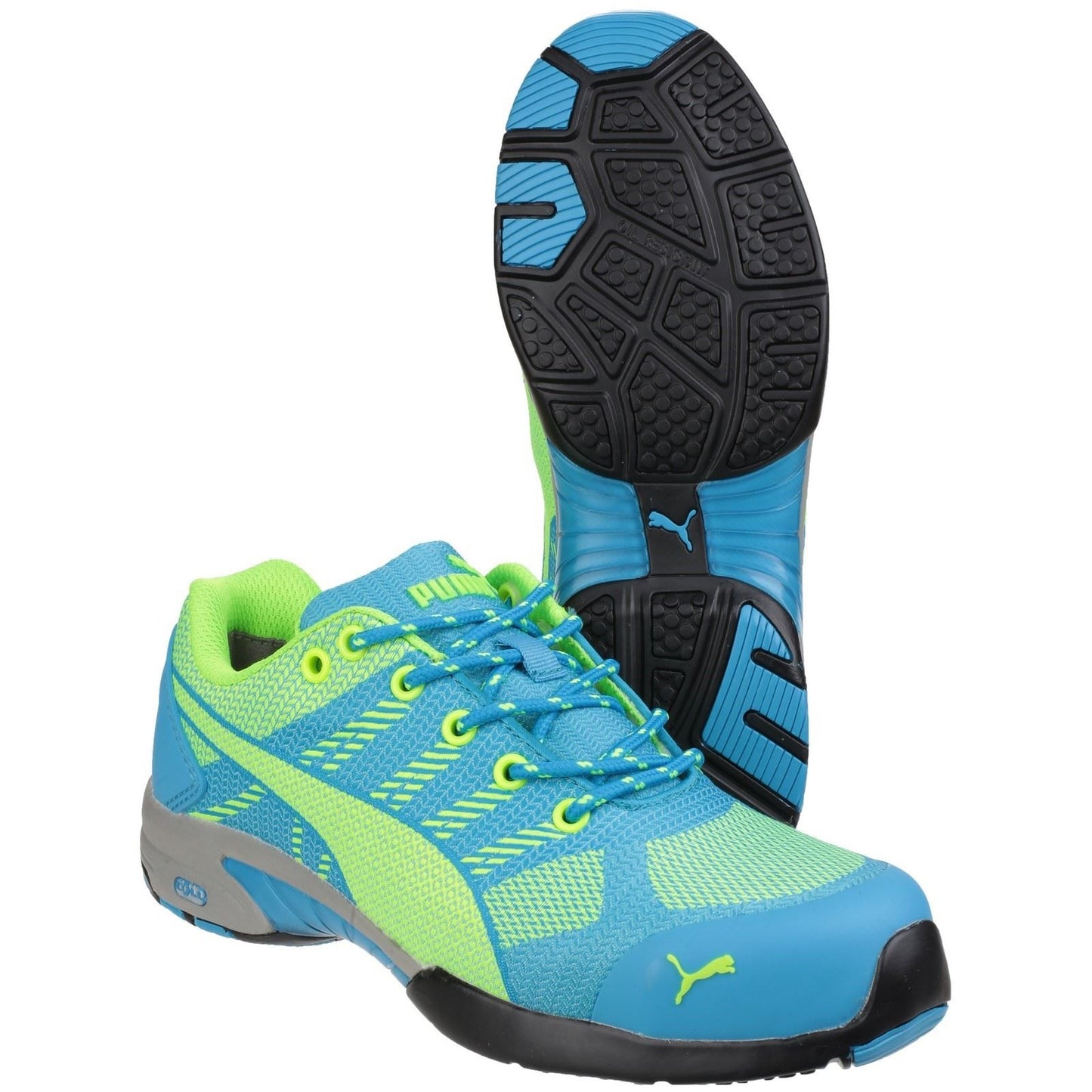 Puma Safety Women's Celerity Knit Ultra Lightweight Safety Trainer in Blue