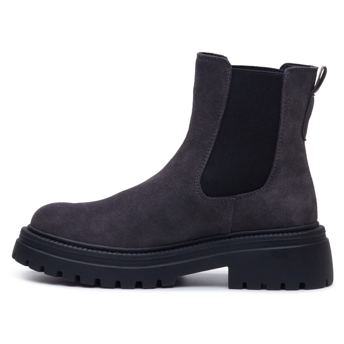 Hush Puppies Rose Chelsea Leather Women's Charcoal Heeled Chelsea Boots