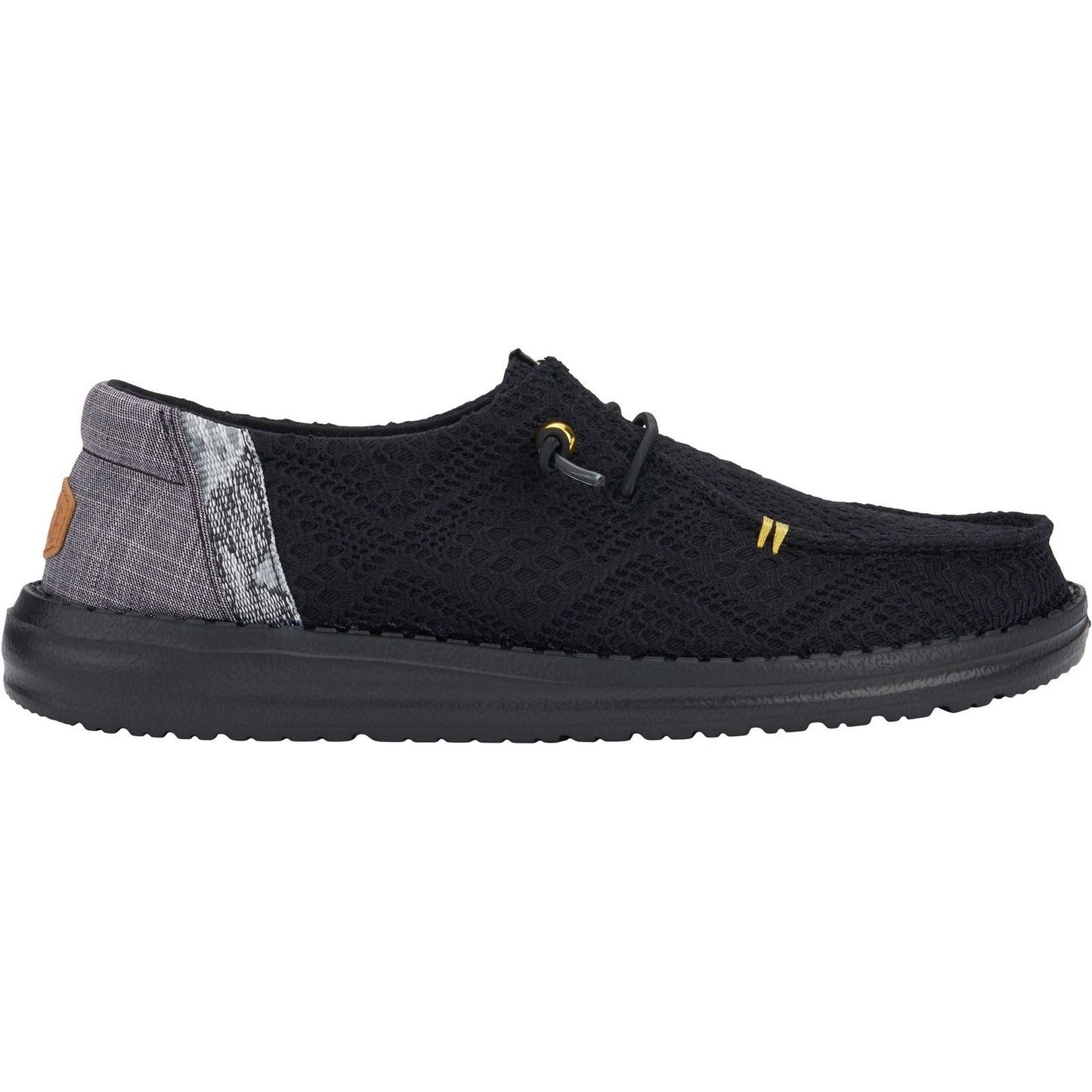 HEYDUDE Women's Wendy Boho Crochet Shoes in Black