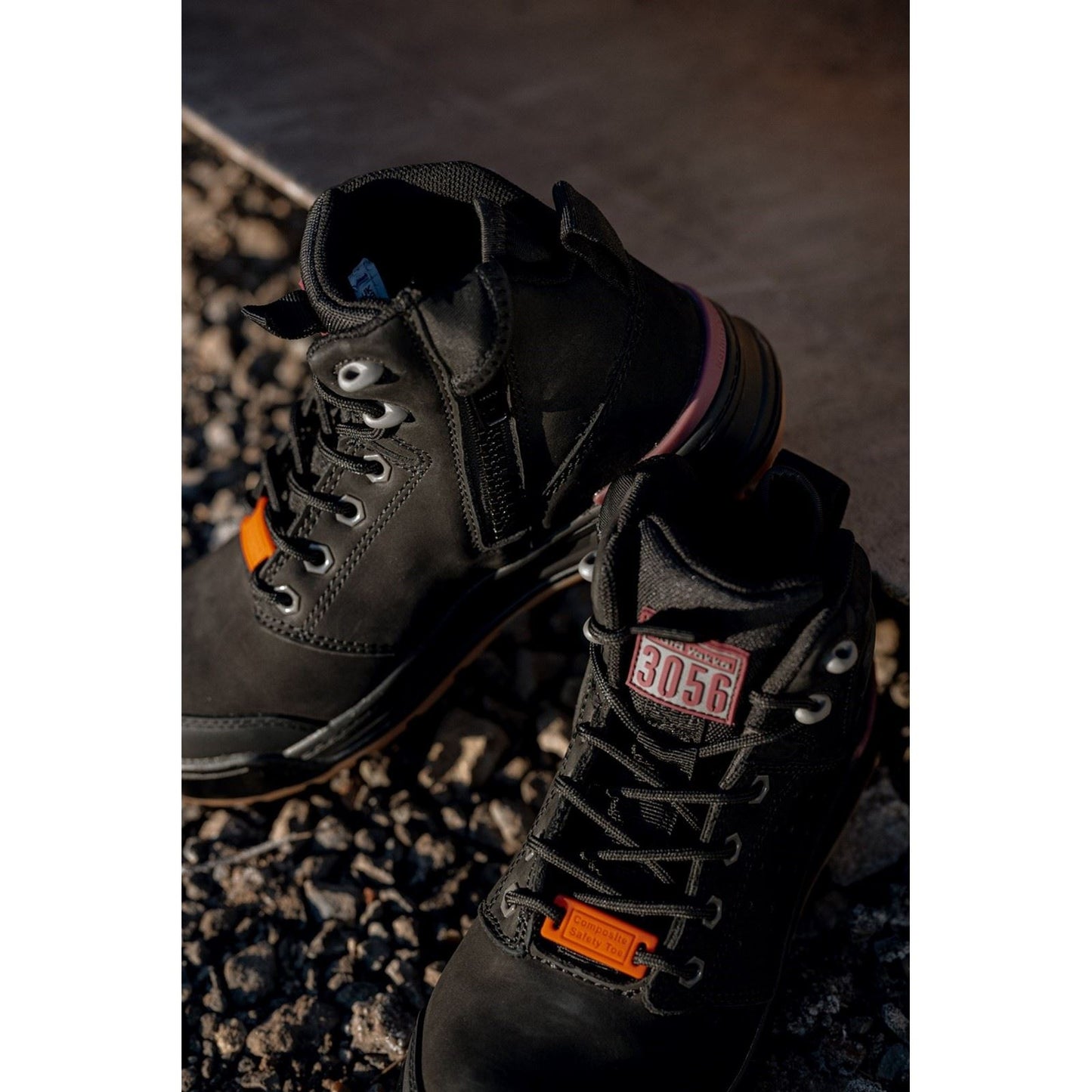 Hard Yakka Women's 3056 PR Side Zip Safety Boot in Black