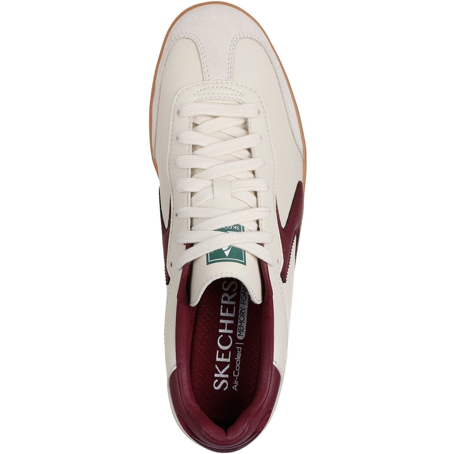 Skechers Men's Hotshot Pyke Trainer in Natural/Burgundy