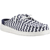 HEYDUDE Wendy Slip Terry Stripe Polyester Women's Navy Blazer/Egret Mules