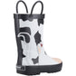 Cotswold Puddle 3D Rubber Unisex Kid's Black/White Wellington Boots
