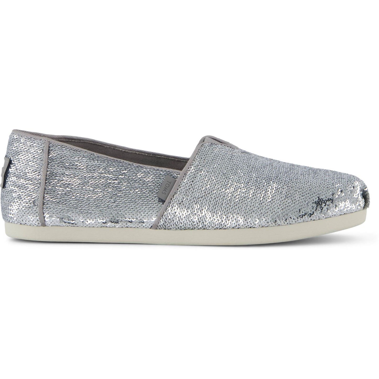 TOMS Alpargata Sequins Textile Women's Silver Espadrilles