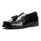 Ben Sherman Sid Brush Off Leather Men's Black Tassel Loafers