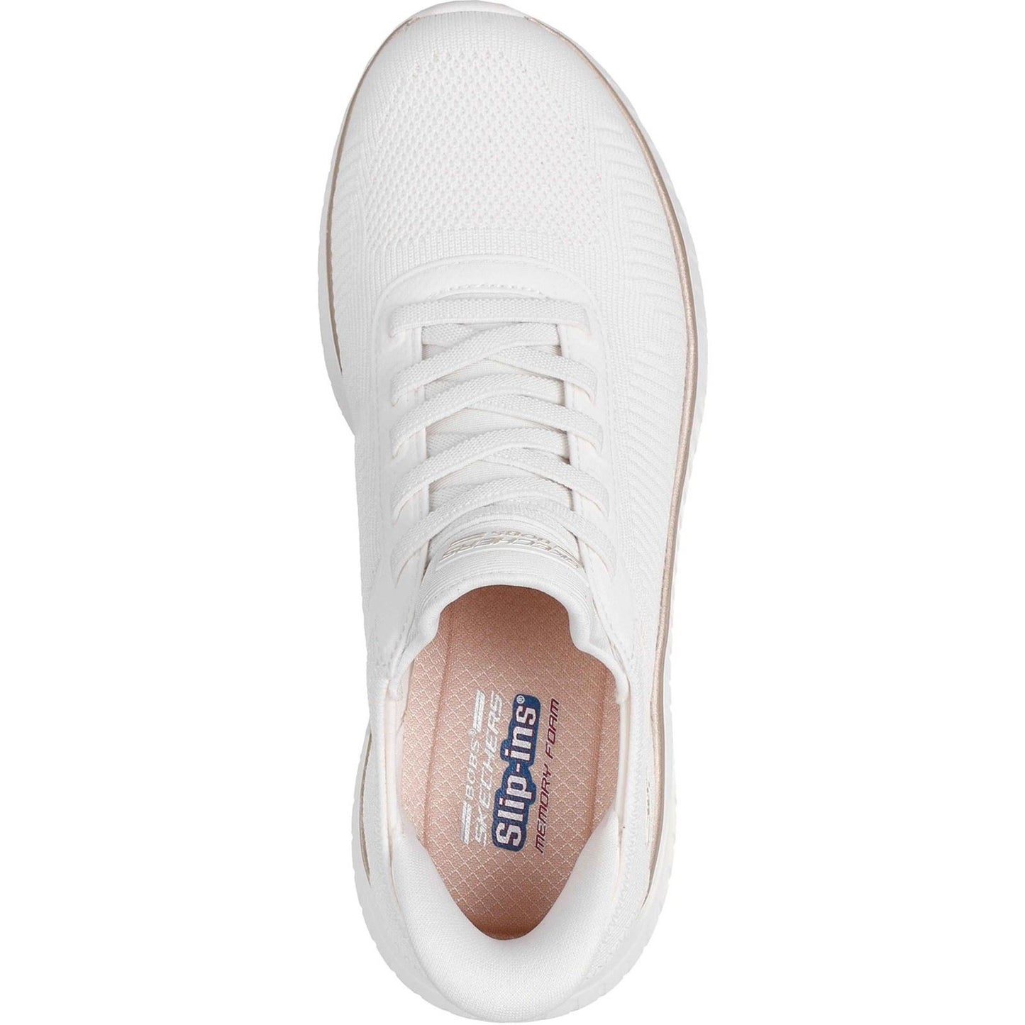Skechers BOBS Sport Squad Chaos Textile Women's White/Gold Standard Trainers