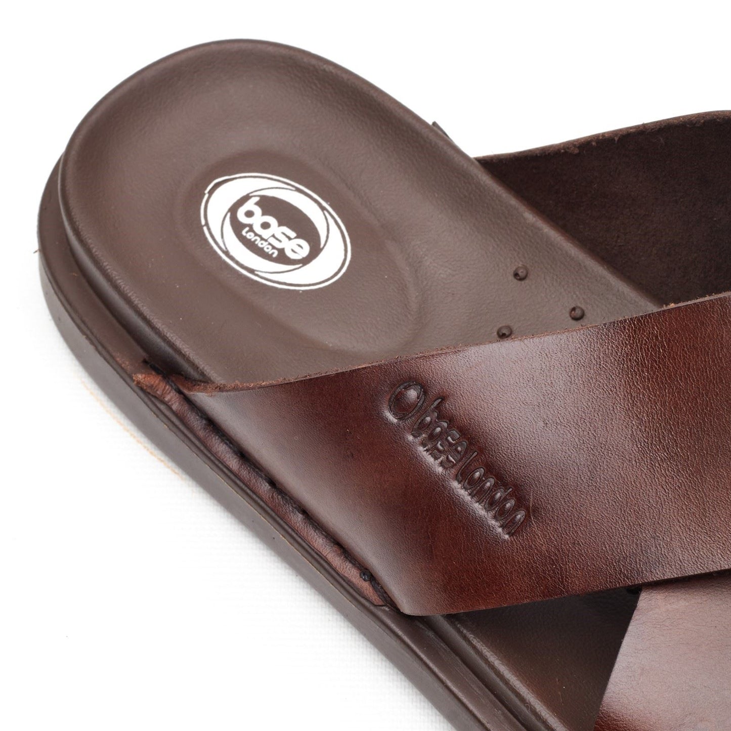 Base London Drift Leather Men's Brown Sandals