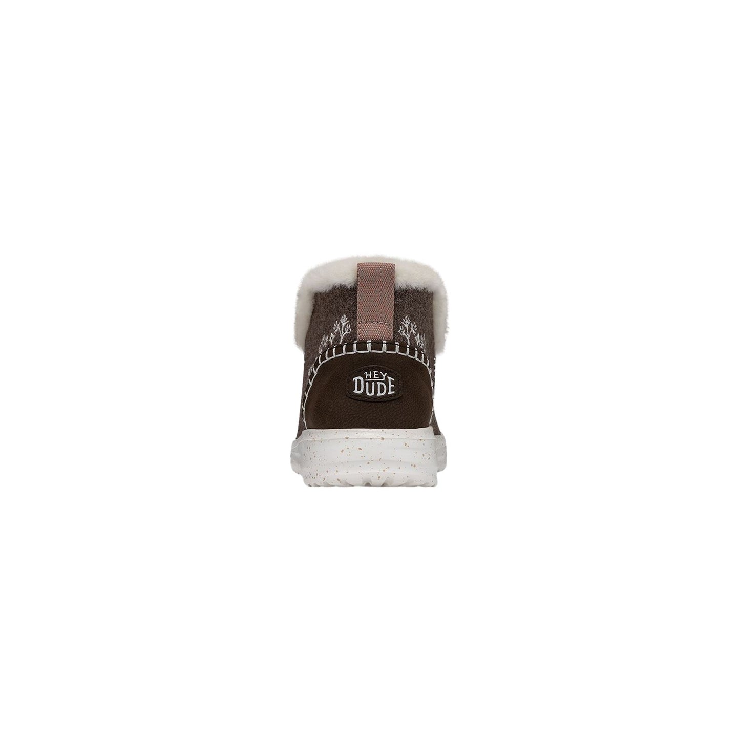 HEYDUDE Women's Denny Wool Faux Shearling Boots in Walnut