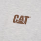 Caterpillar Men's Trademark Banner Long Sleeve T-Shirt in Cream Heather