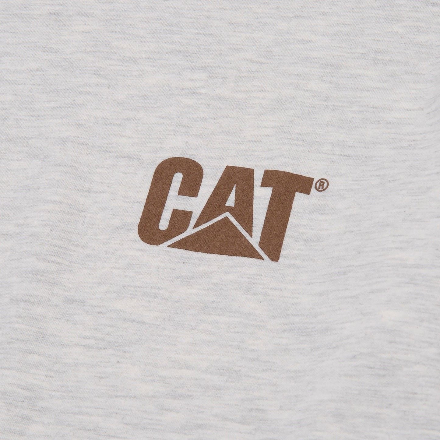 Caterpillar Men's Trademark Banner Long Sleeve T-Shirt in Cream Heather