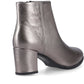 Hush Puppies Claridy Leather Women's Pewter Heeled Ankle Boots