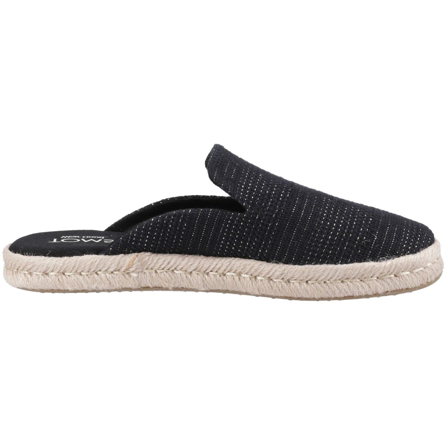 TOMS Women's Santiago Mule in Black Metallic