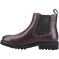 Hush Puppies Gwyneth Leather Women's Plum Flat Chelsea Boots
