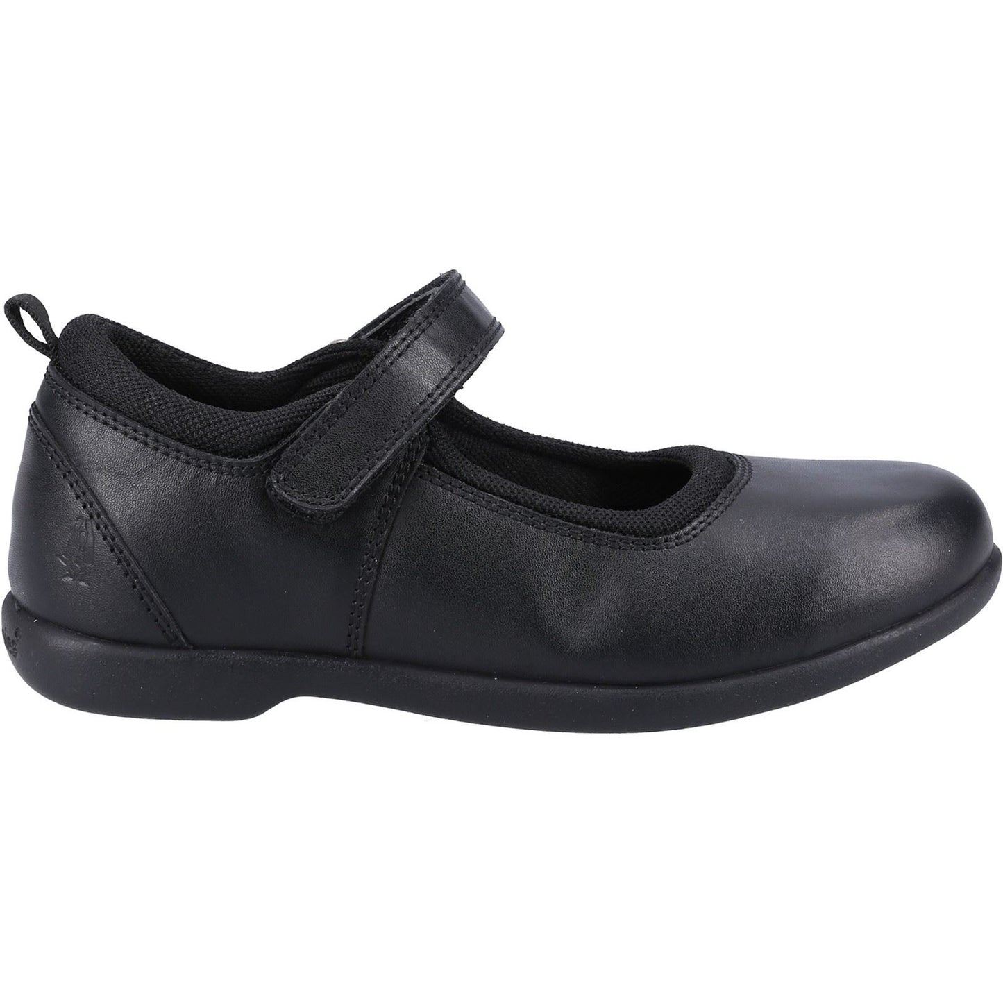 Hush Puppies Bianca Leather Junior Black Shoes
