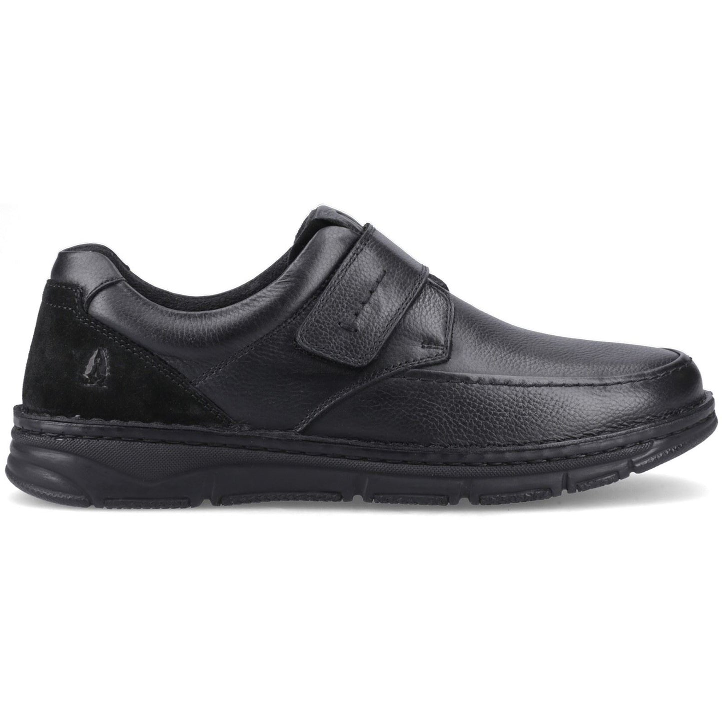Hush Puppies Forde Touch Fastening Leather Men's Black Loafers