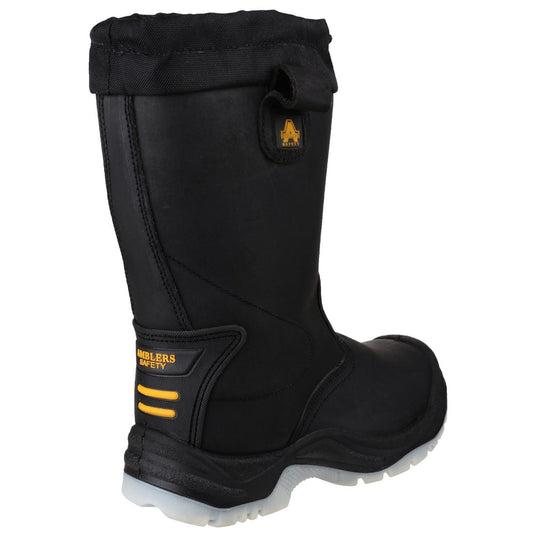 Amblers Safety FS209 Water Resistant Pull On Safety Rigger Boot in Black