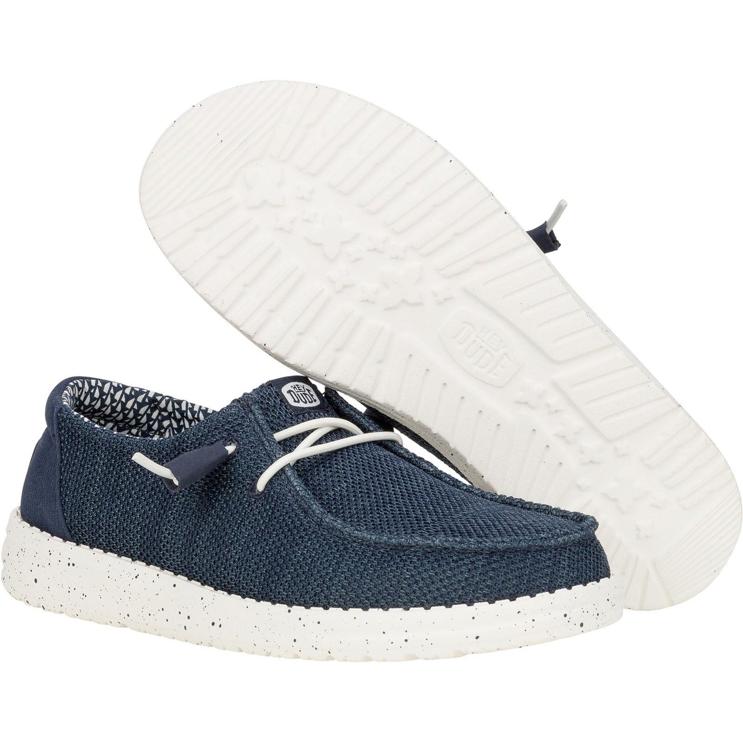 HEYDUDE Women's Wendy Stretch Mesh Shoes in Navy