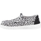 HEYDUDE Women's Wendy Leopard Shoe in Black/Grey