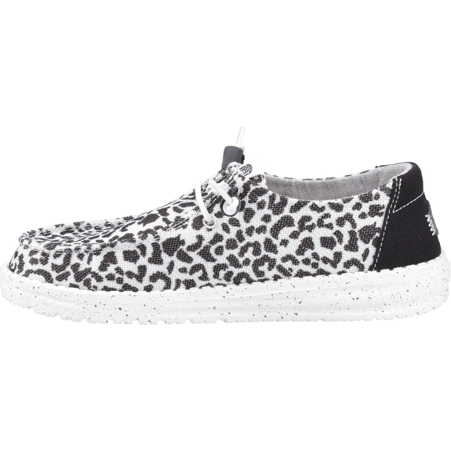 HEYDUDE Women's Wendy Leopard Shoe in Black/Grey