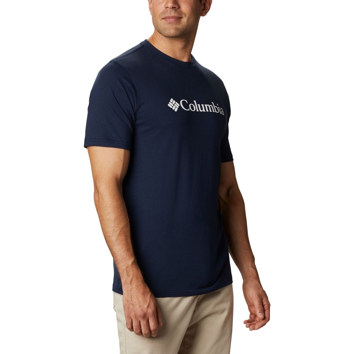 Columbia CSC Basic Logo Short Sleeve Cotton Men's Blue Short Sleeve T-Shirts