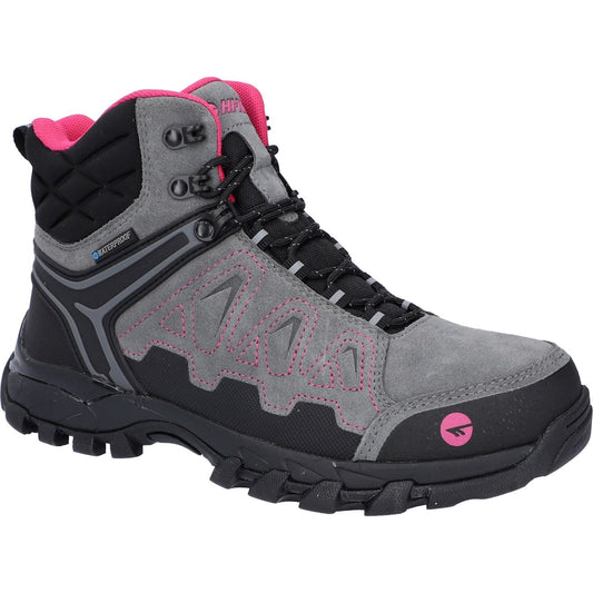 Hi-Tec V-Lite Explorer WP Cow Suede Leather Women's Grey/Fuchsia Hiking Boots
