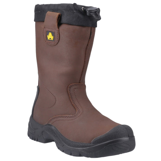 Amblers Safety FS245 Antistatic Pull On Safety Rigger Boot in Brown