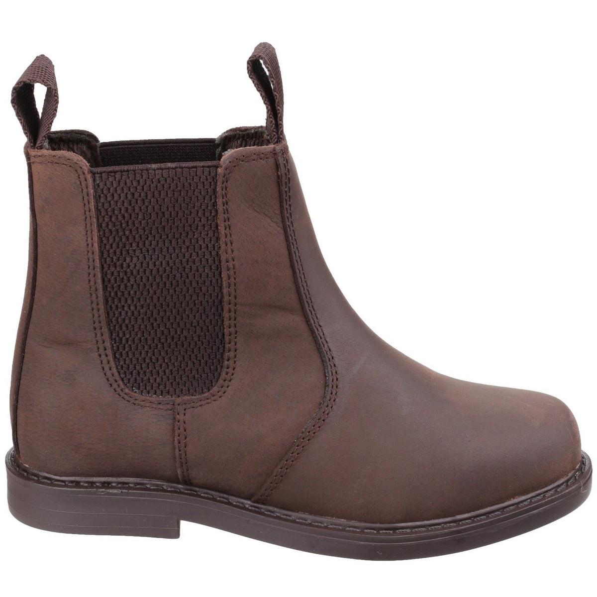Cotswold Camberwell Leather Boy's Brown Flat Chelsea Boots