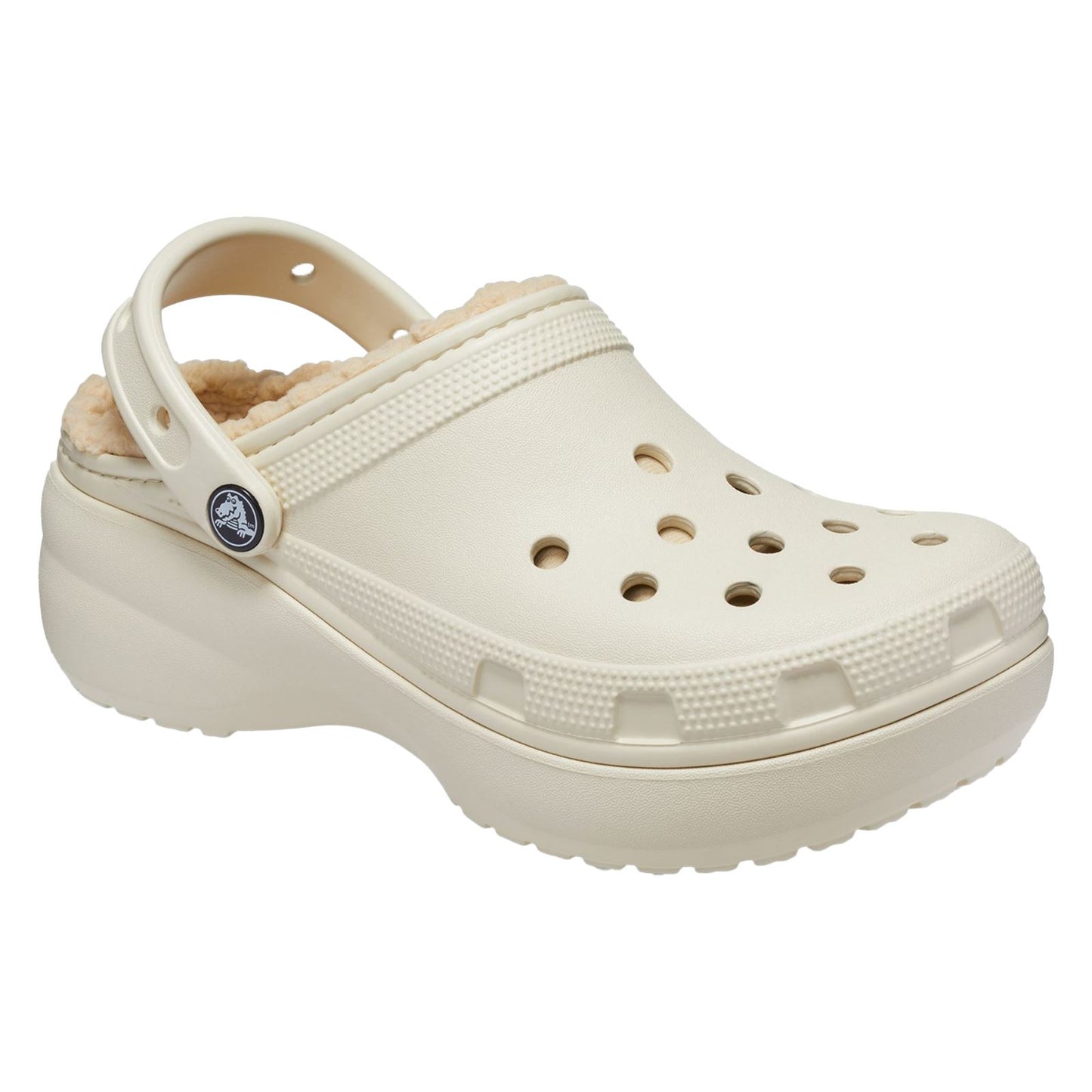 Crocs Women's Classic Platform Lined Clog in Bone