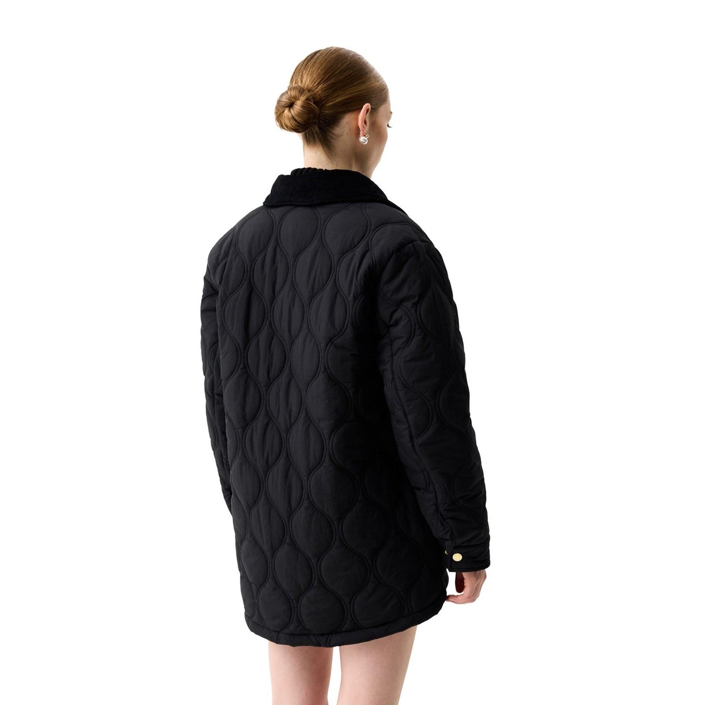 Hunter Witton Quilted Shacket Women's Black Quilted Jackets
