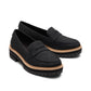 TOMS Cara Leather Women's Black Loafers