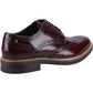 Base London Men's Woburn Hi-Shine Brogue Shoe in Bordo
