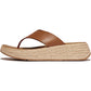 Fitflop F-Mode Toe Post Leather Women's Deep Tan Sandals