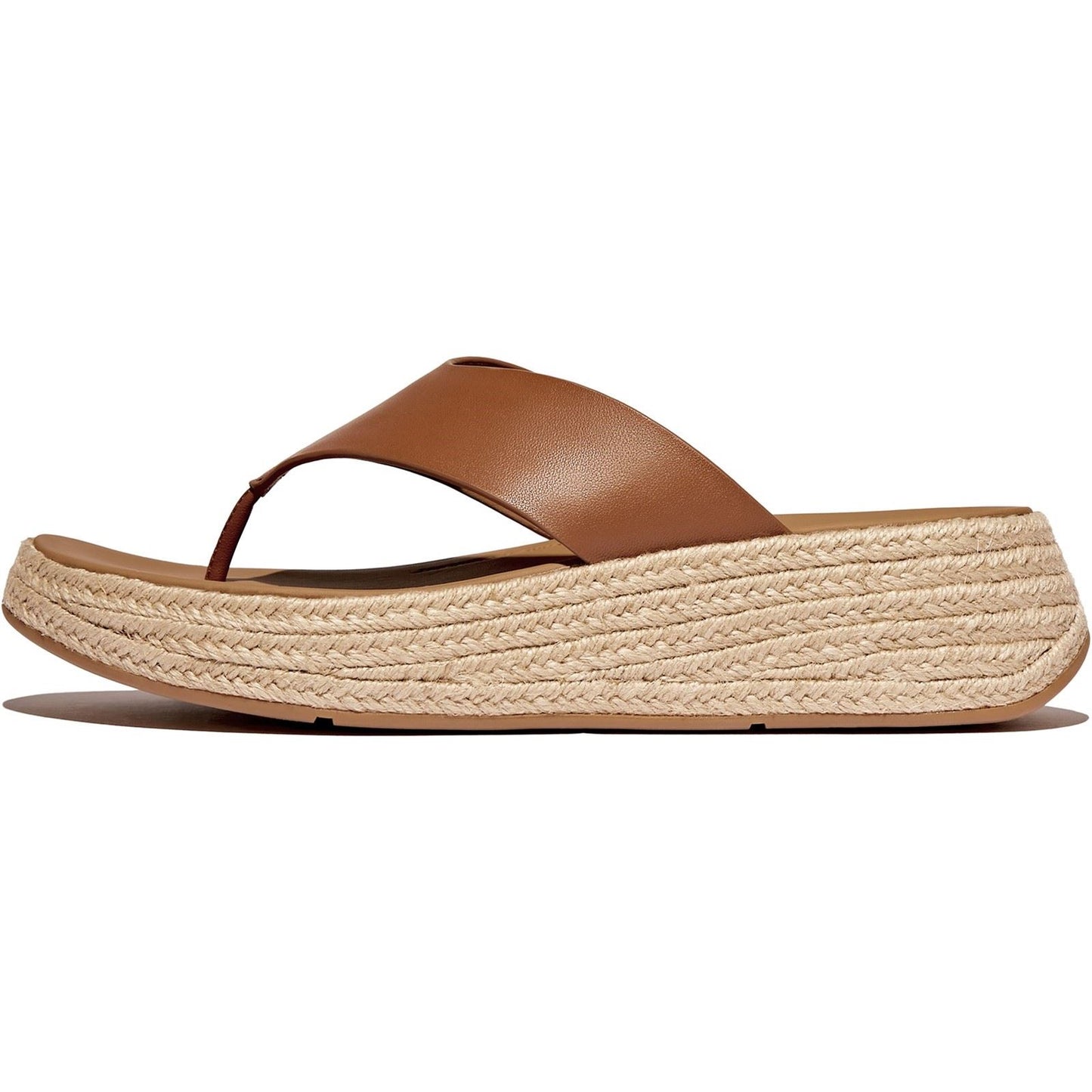 Fitflop F-Mode Toe Post Leather Women's Deep Tan Sandals