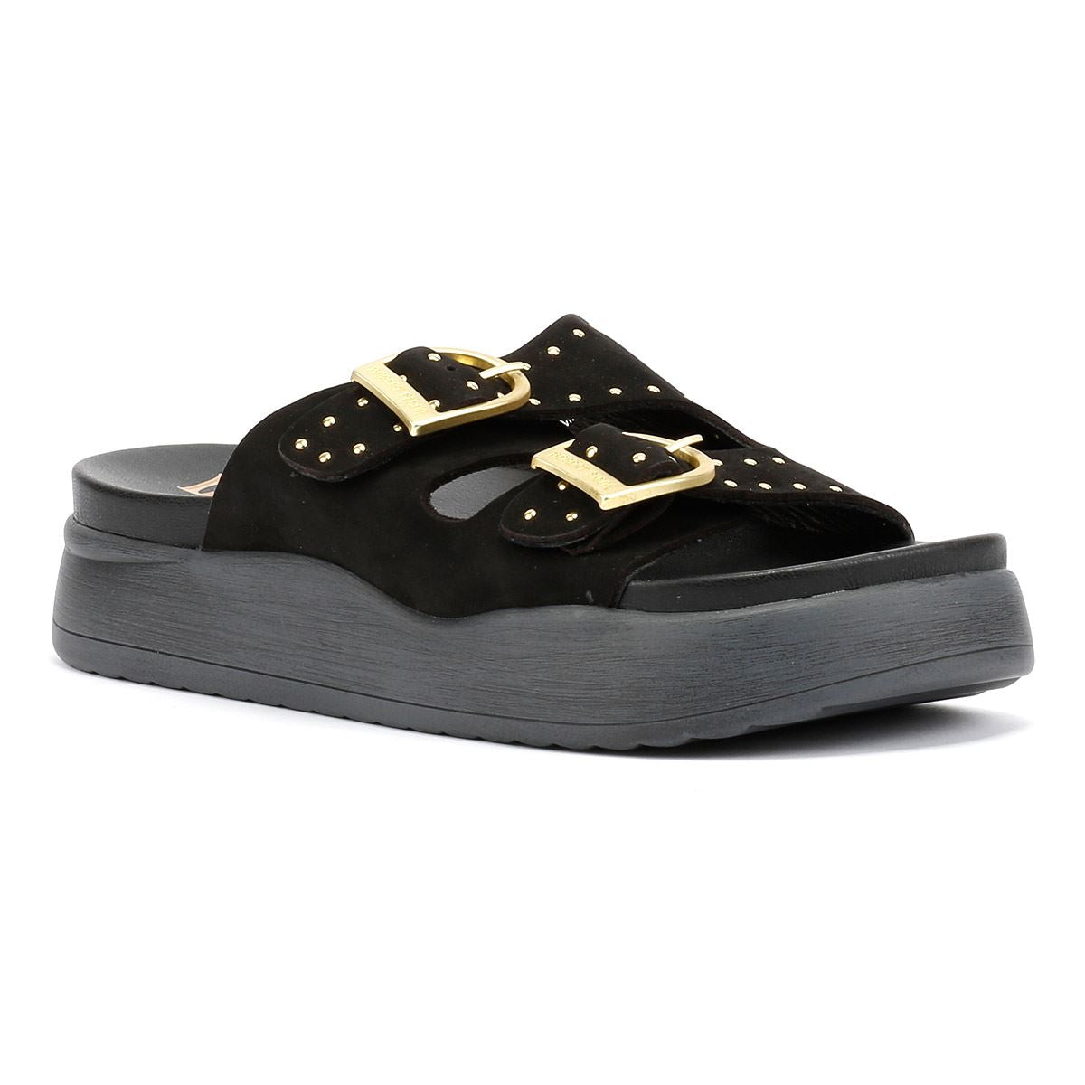 Desert Fleur Girasol Nubuck Women's Black Sandals