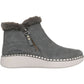 Skechers Wilshire Blvd Fresh Zip Leather Women's Olive Winter Ankle Boots